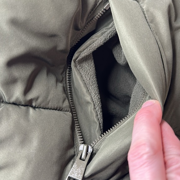 Zara olive quilted puffer anorak jacket size M - Picture 7 of 13